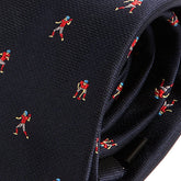 Blue American Footballer Sport Print 7cm Ply Tie - Tie Doctor